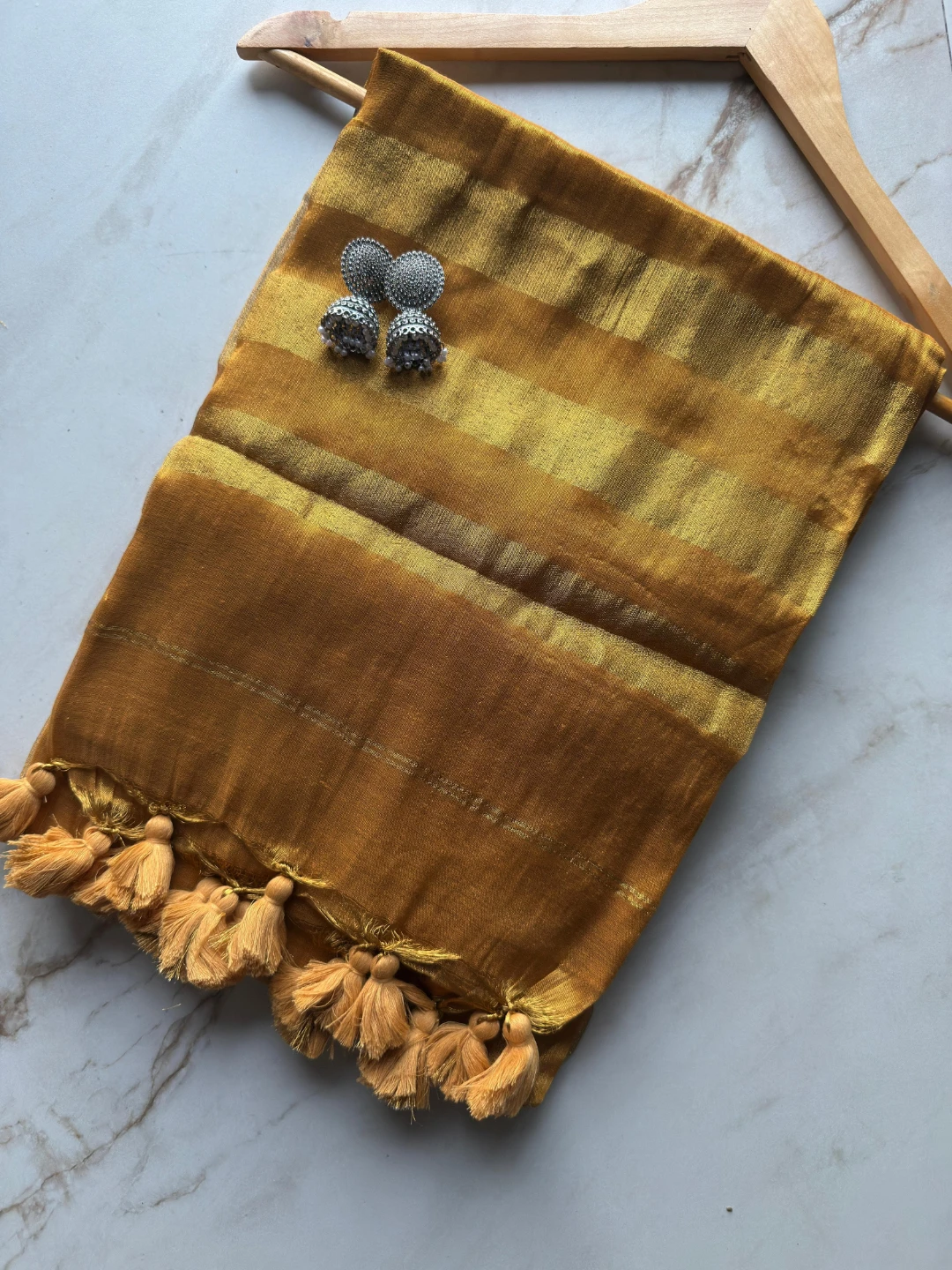Striped Scarf with Tassels