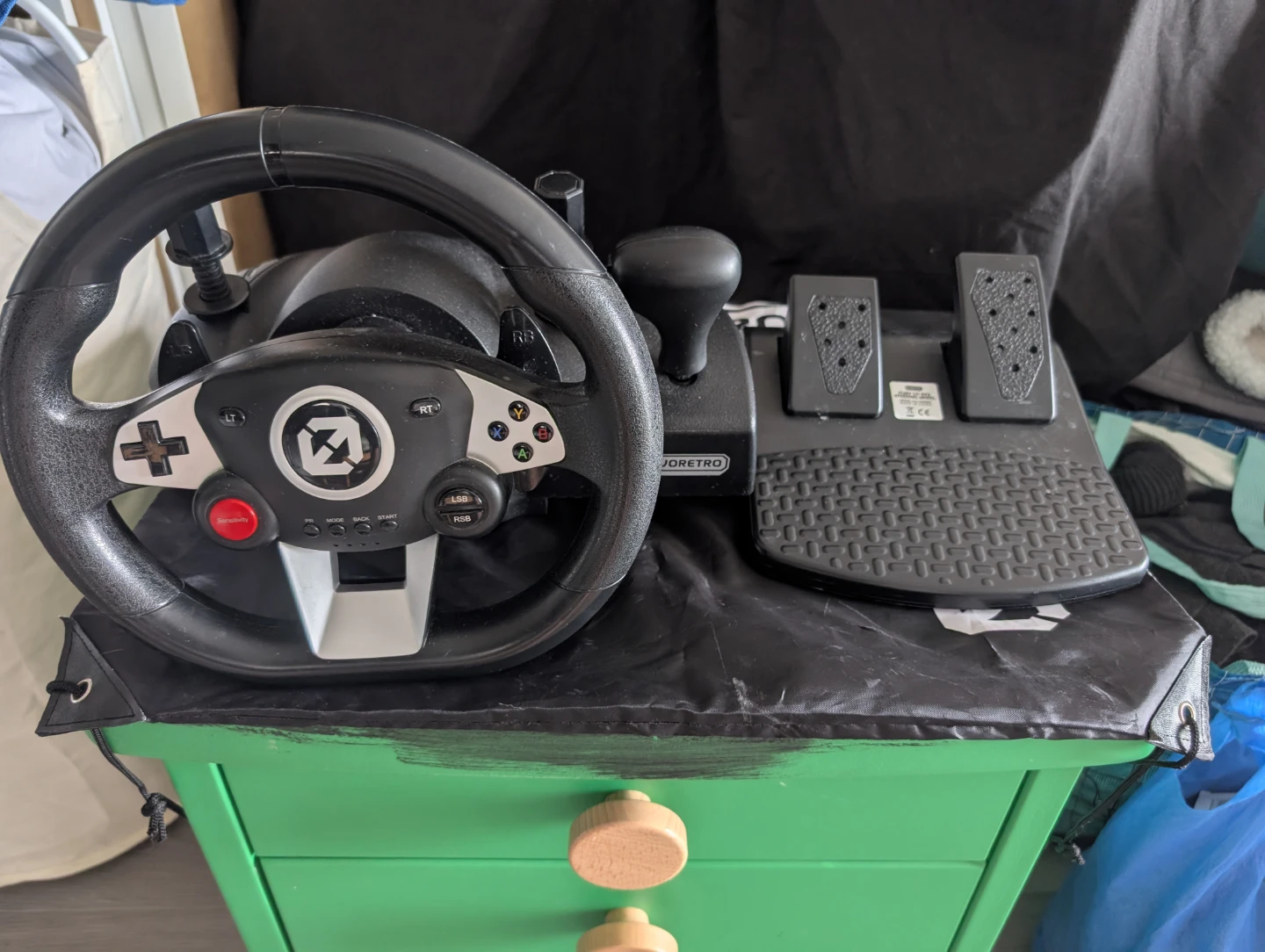 EVORETRO Racing Wheel and Pedals