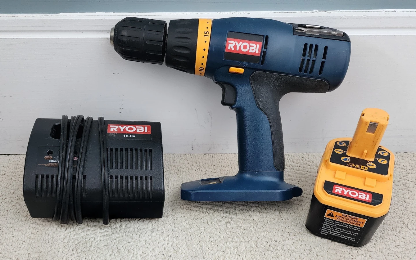 Ryobi 18V Cordless Drill with Charger and Battery