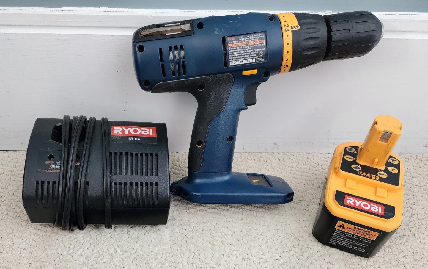 Ryobi 18V Cordless Drill with Charger and Battery - photo 2