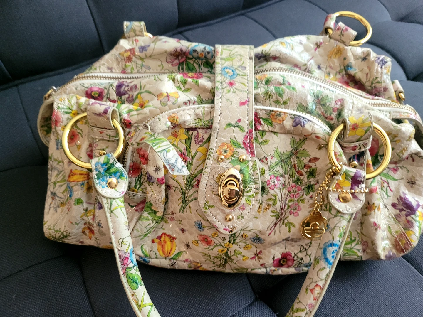 Big Buddha Floral Print Satchel Handbag - photo 2
