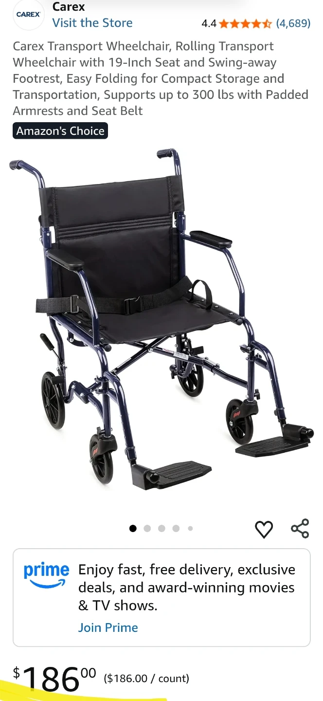 Brand new- Carex Wheelchair - photo 2