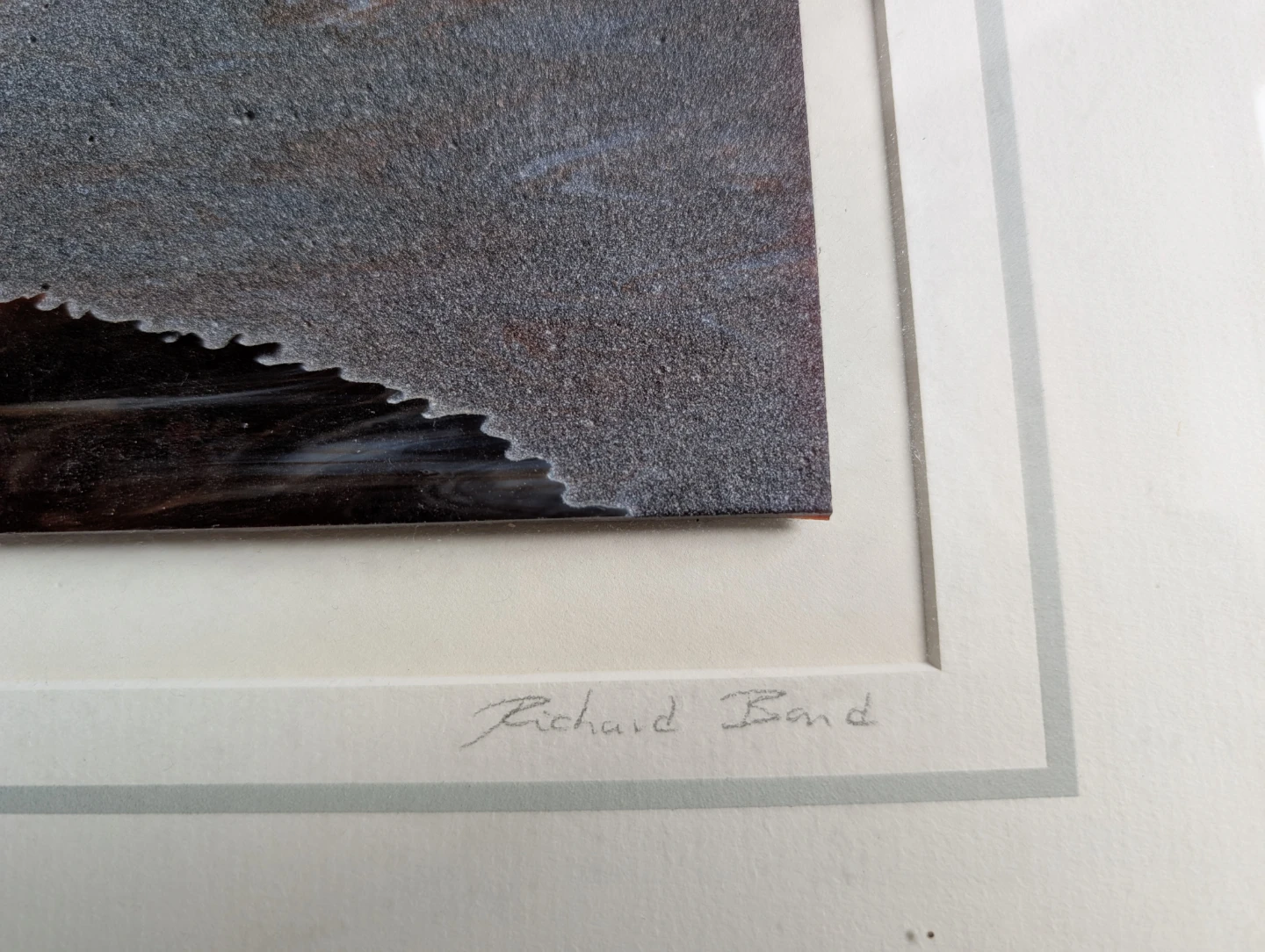 Richard Bond Sandblasted Glass Framed Art Wolf Howl 14x18 - photo 3