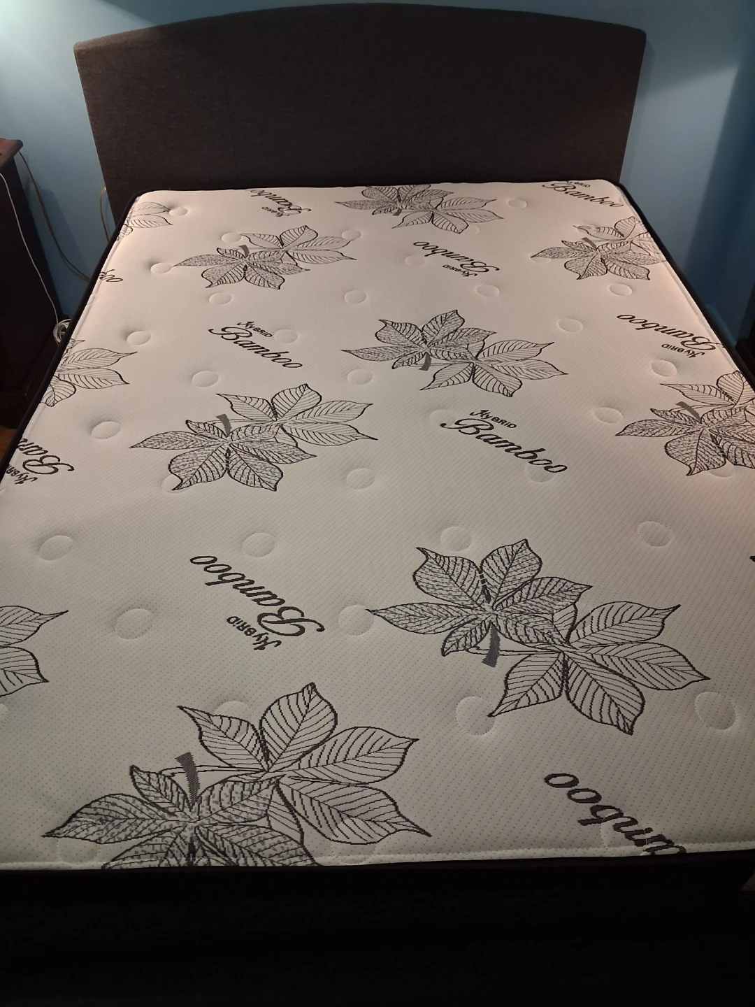 NEW Double Bed Frame & Bamboo Hybrid Mattress Set w/ Receipt - photo 2