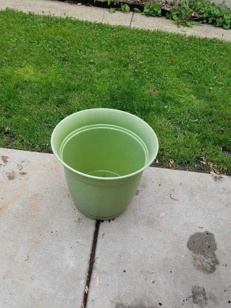 Light Green Plastic Planter Pot