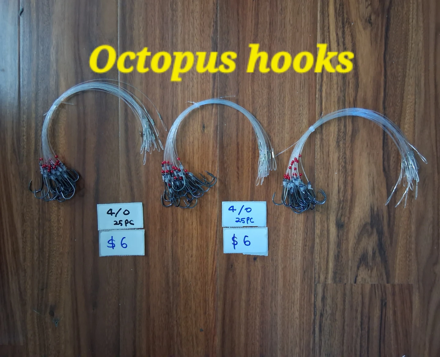 Octopus Hooks - Size 4/0 - 25 PC