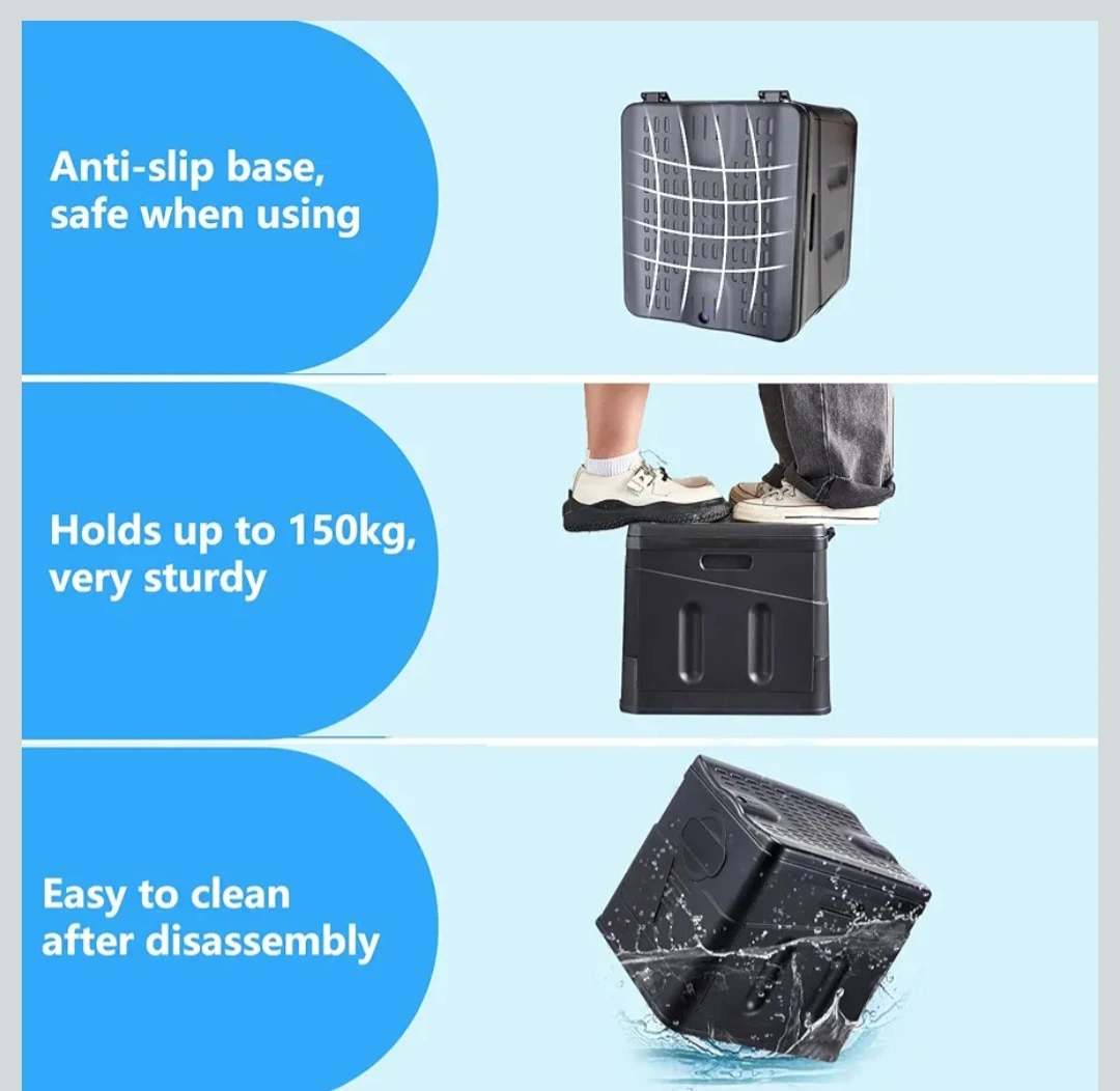 Black Portable Foldable Toilet - photo 4