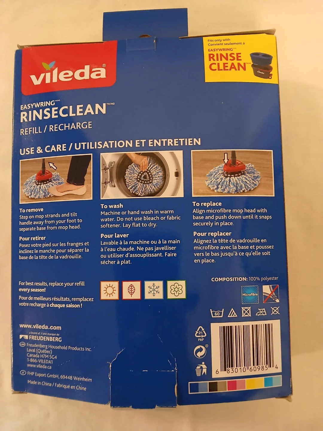 Vileda EasyWring Rinse Clean Mop Refill. Pick up only. - photo 3