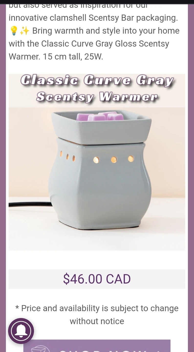 Scentsy Warmer and 5 Scent Bars - photo 2