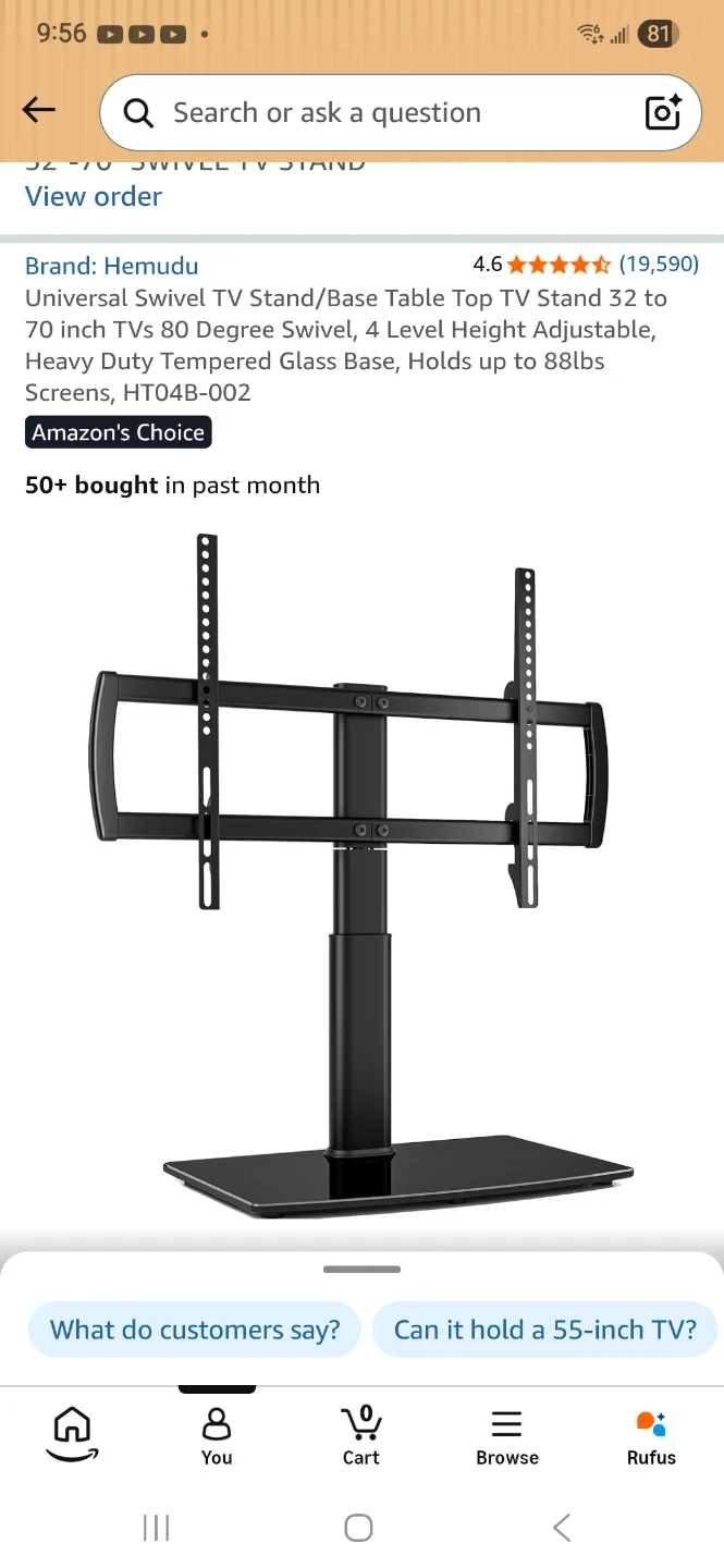 Hemudu Universal Swivel TV Stand