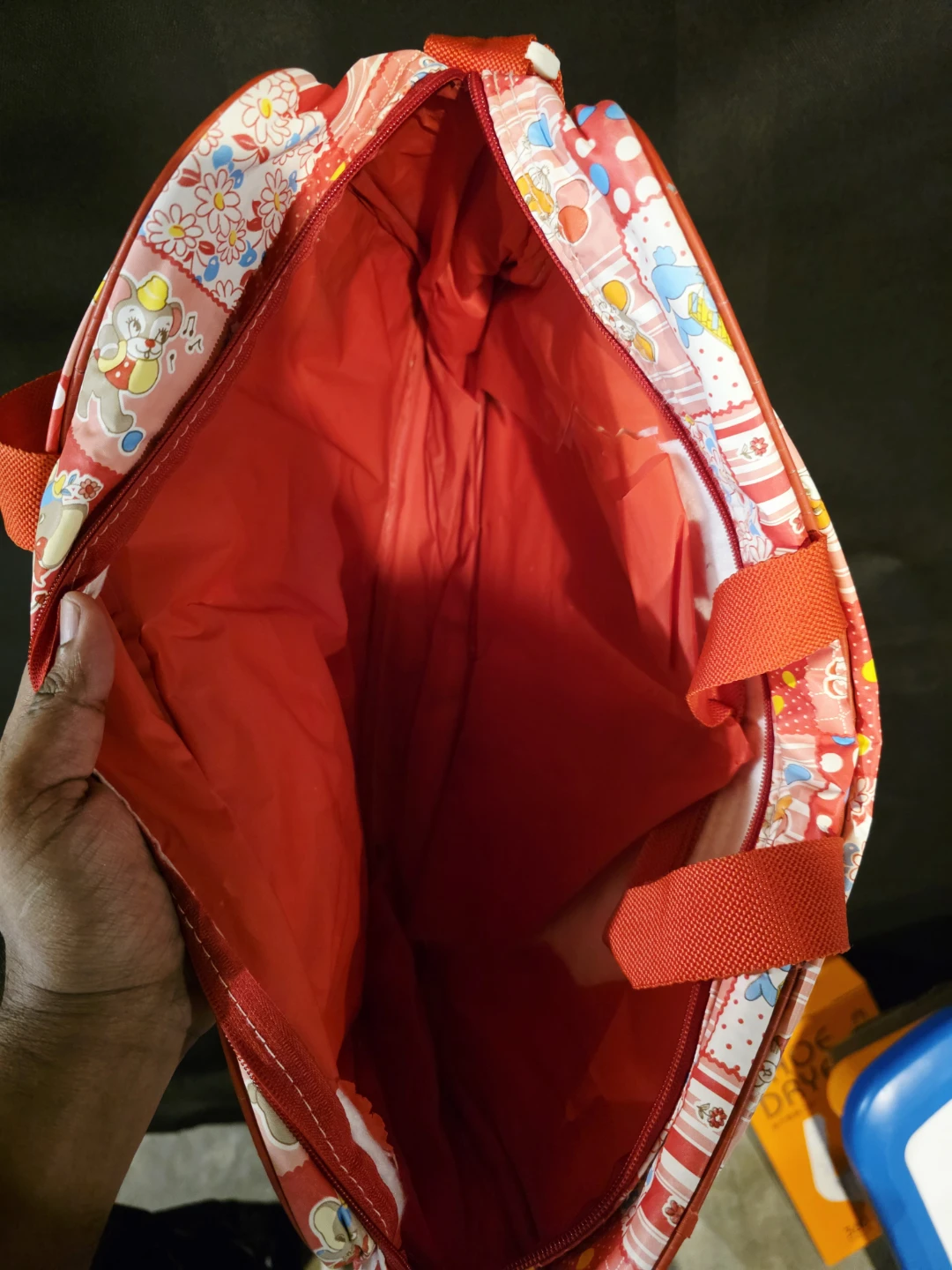Baby Diaper Bag - Red Patchwork Print - photo 2