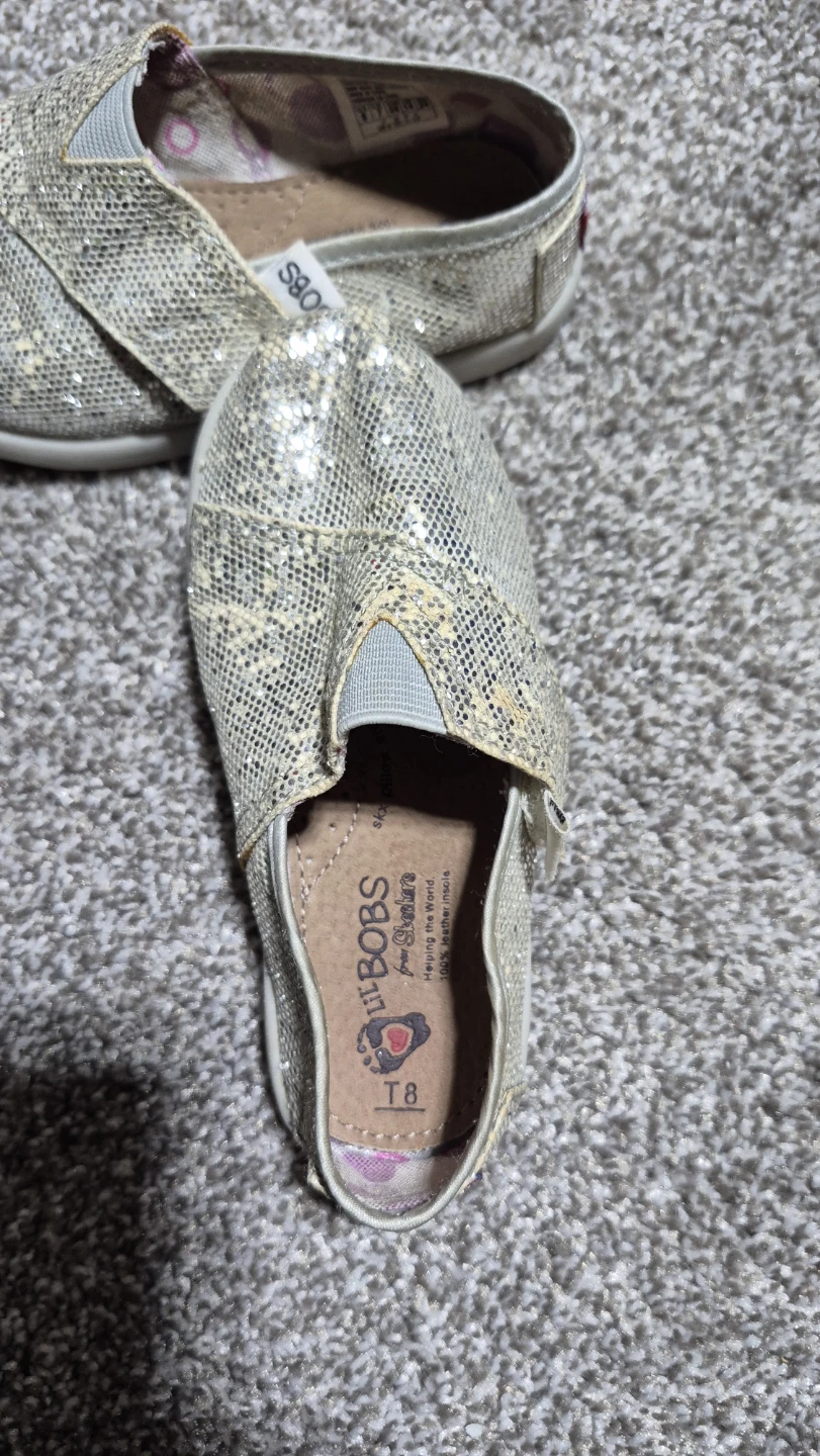 Bobs from Skechers Glitter Slip-On Shoes Size T8 - photo 4