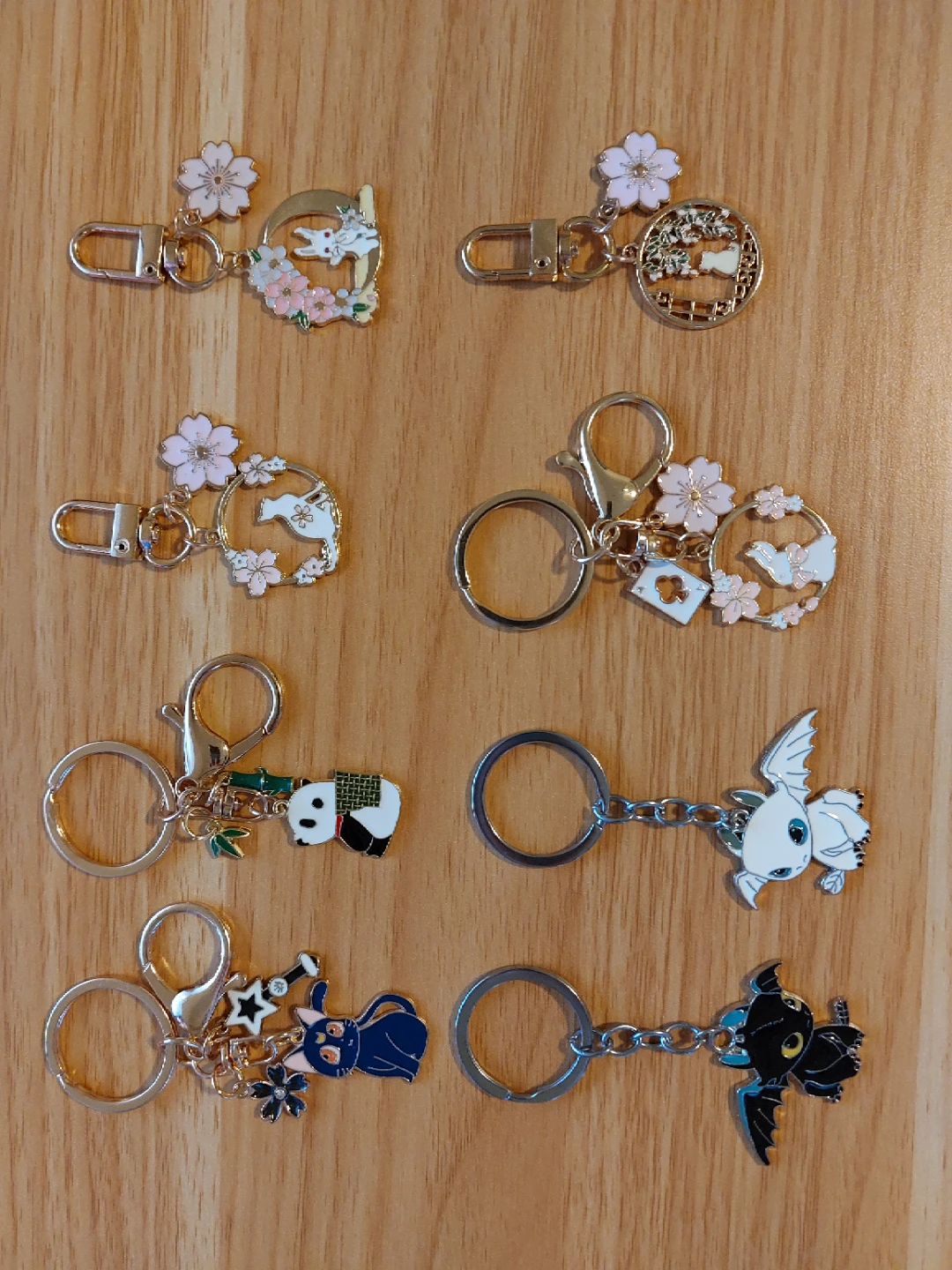 Assorted Cute Keychains - Panda, Cat, Dragon - photo 2