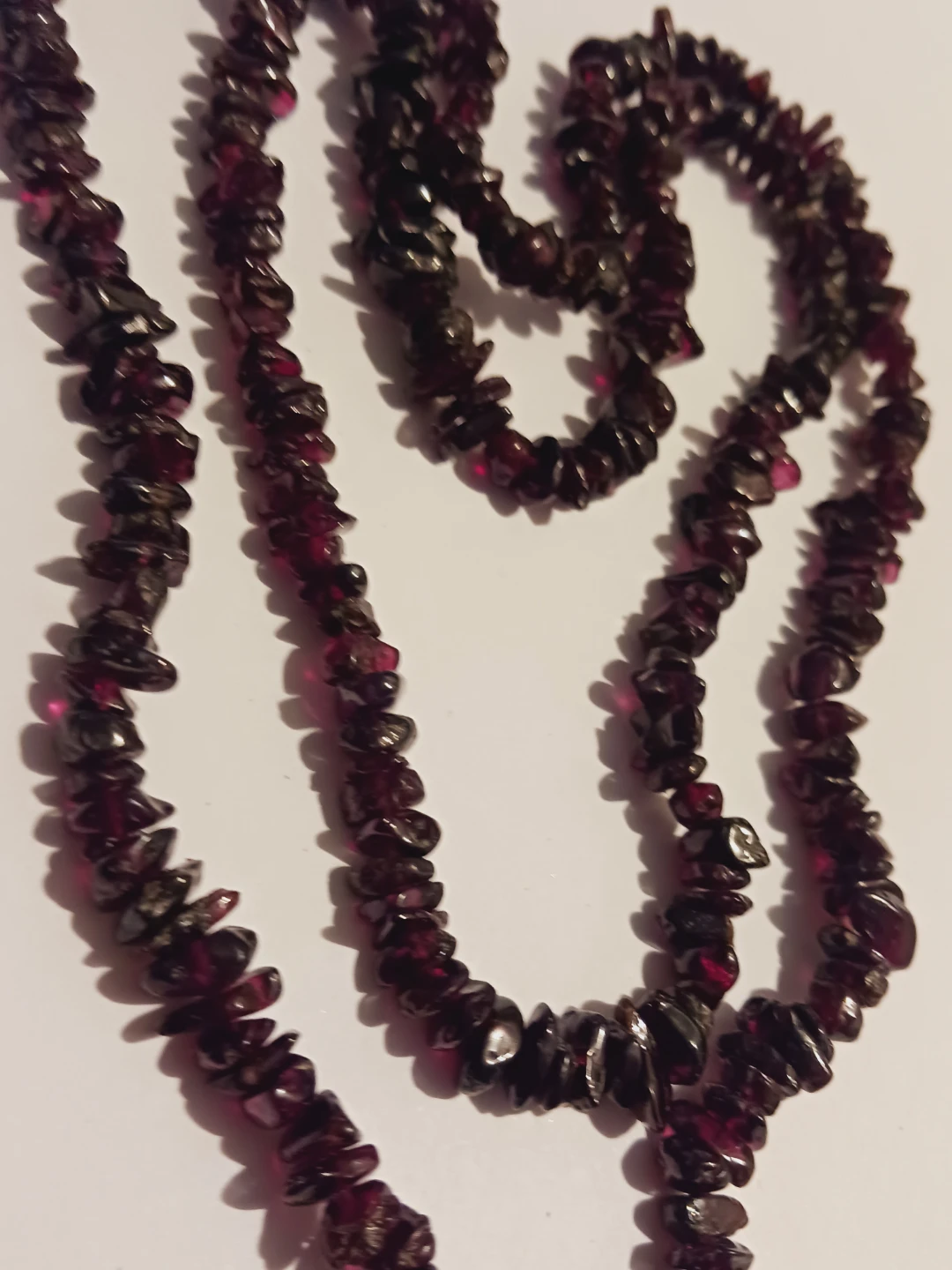 Genuine Garnet Gemstone Beaded Necklace