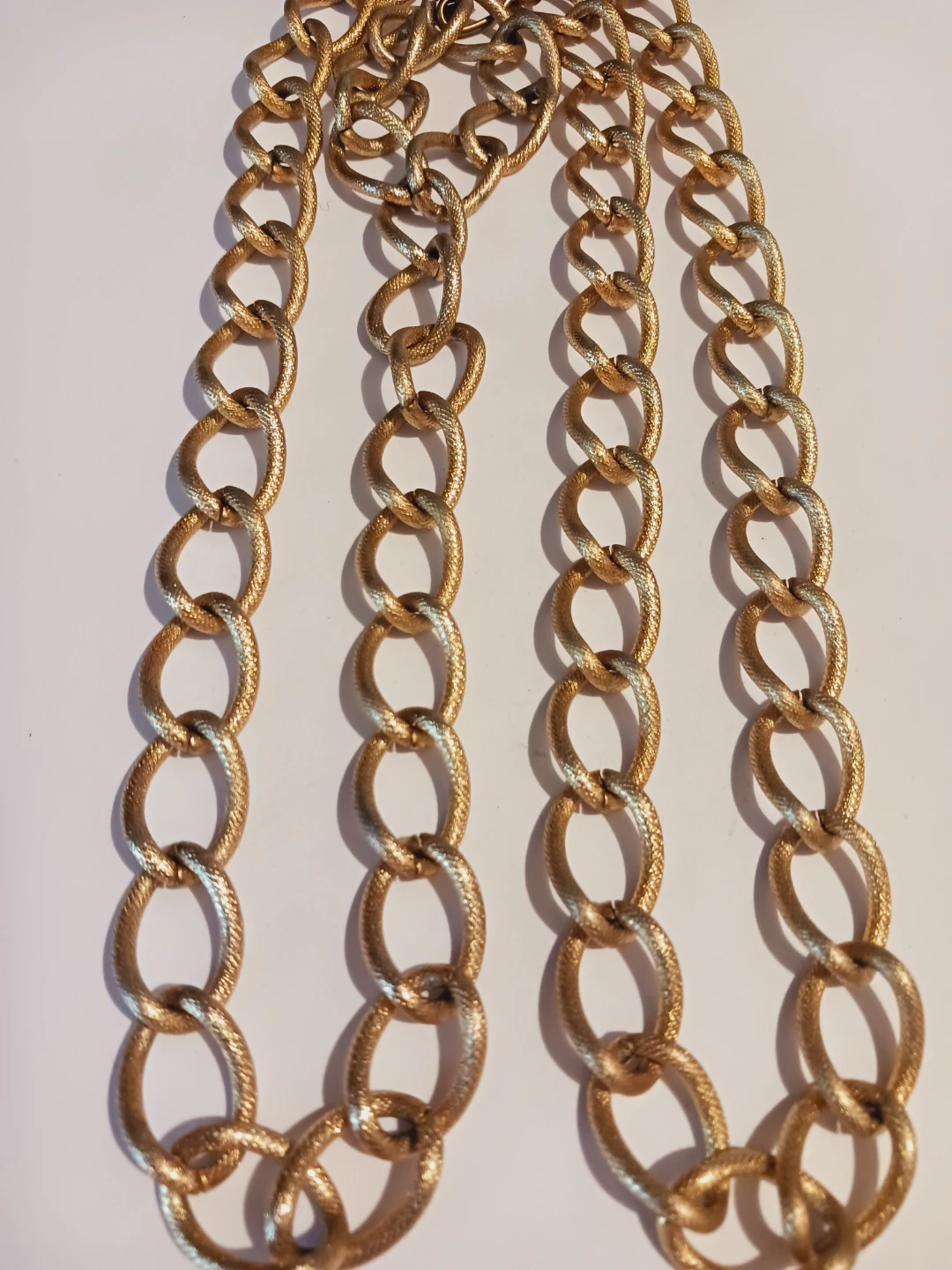 Beautiful Gold Tone Chunky Link Chain Necklace - photo 3