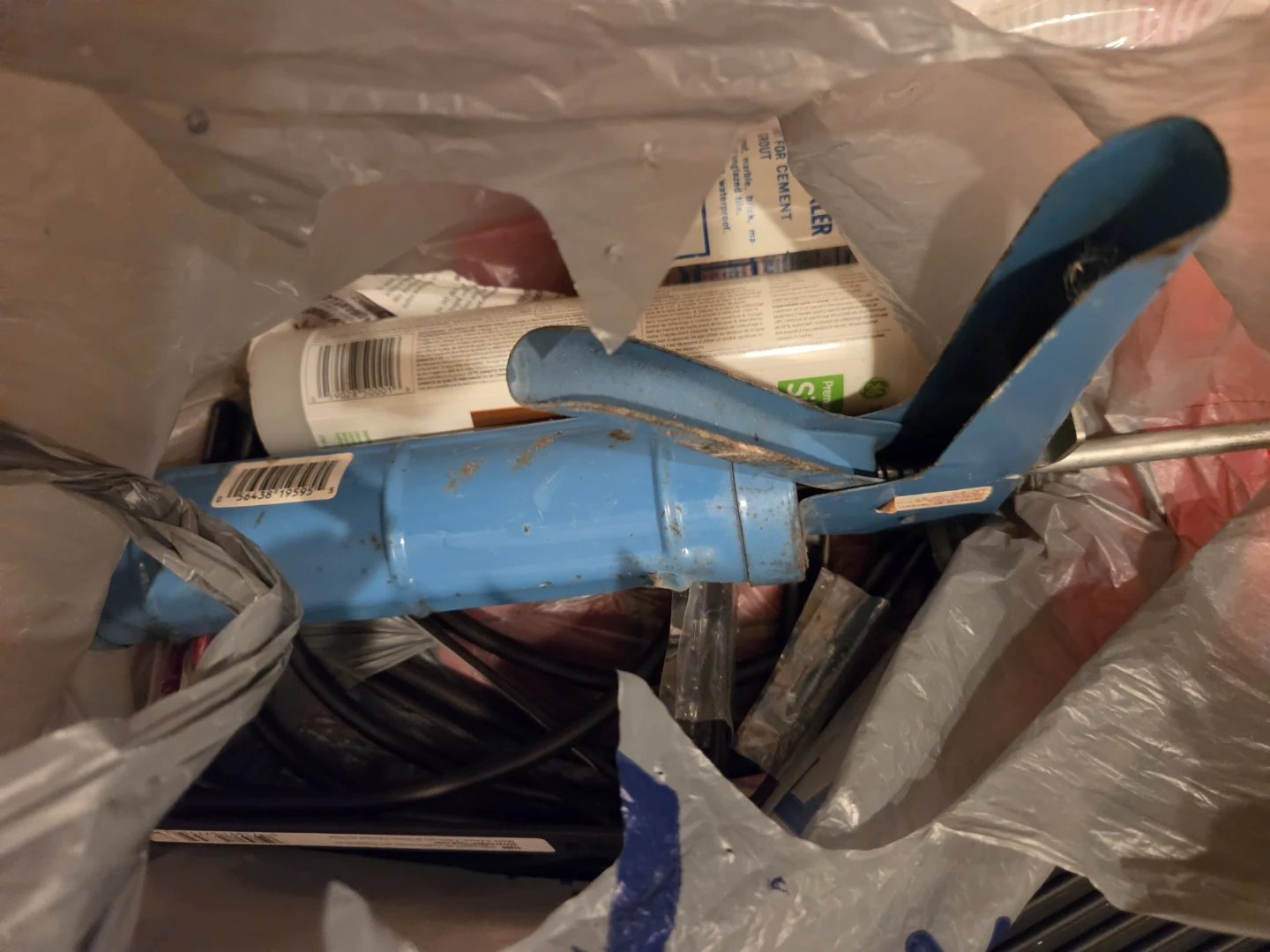 Blue Metal Caulk Gun / Cement Tool