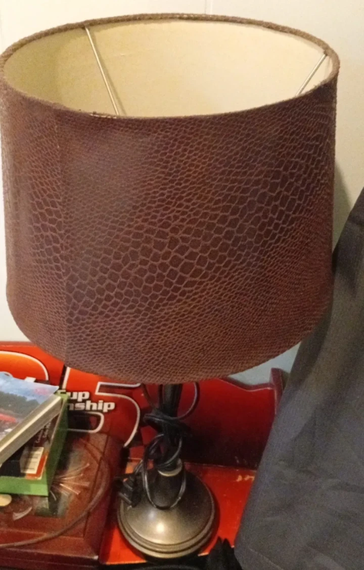Brown Textured Drum Lampshade