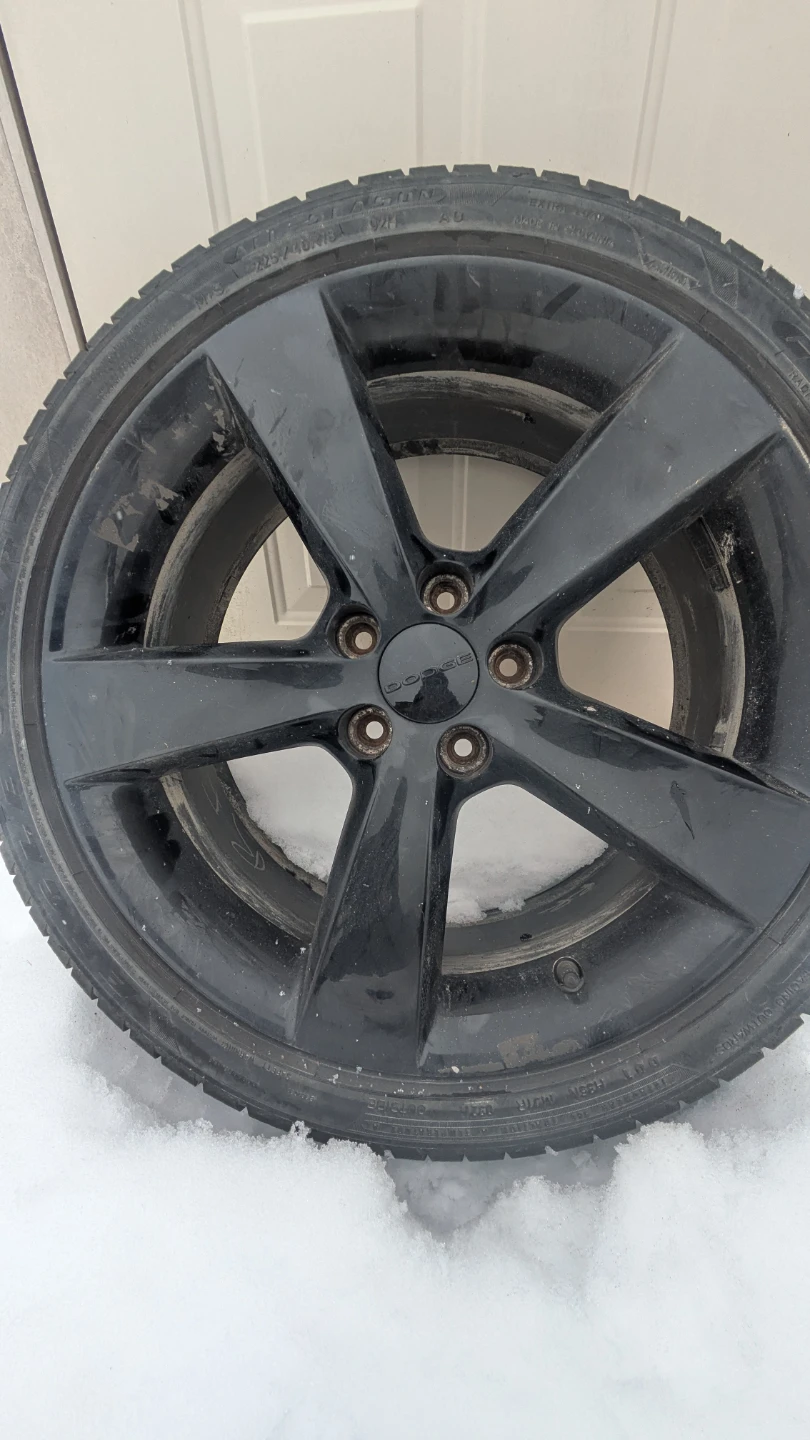 Original Black Alloy Rims & New Tires