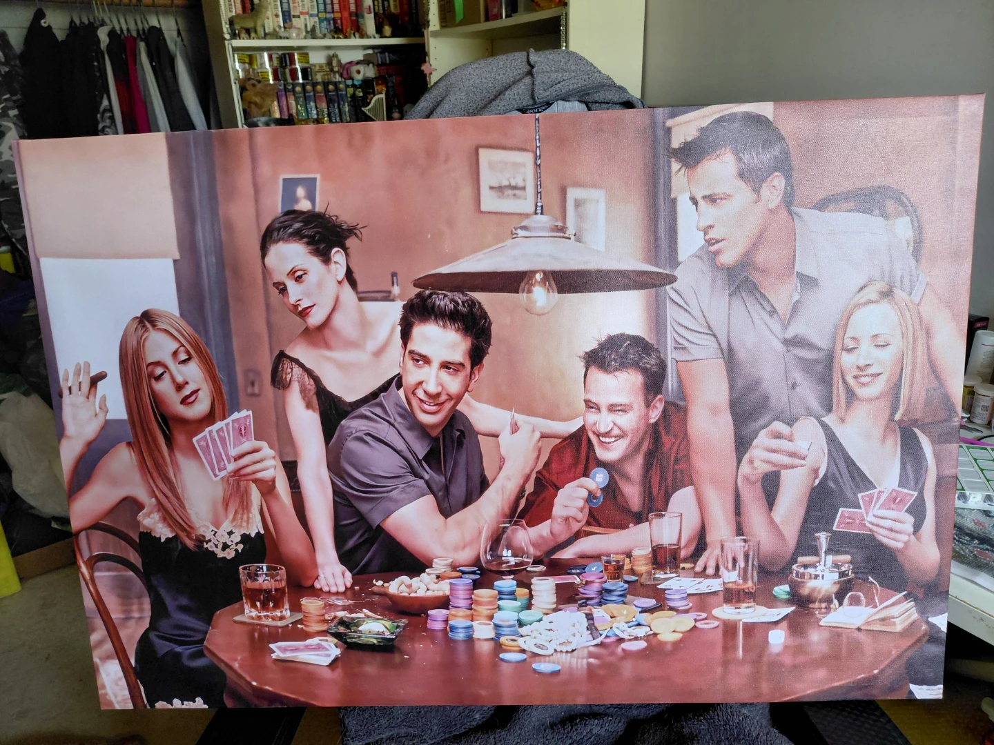 Friends TV Show Canvas Print - Poker Scene