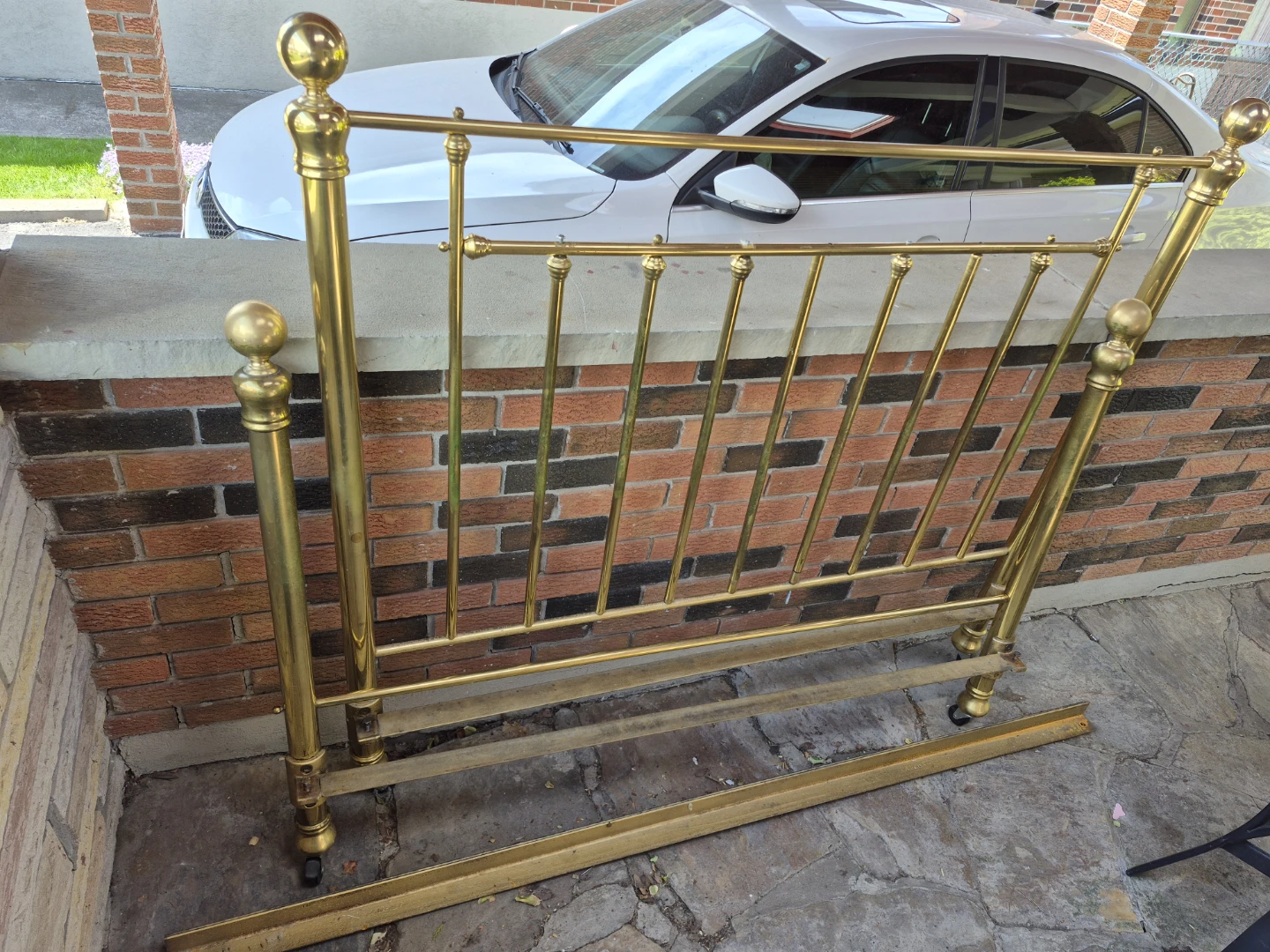 Brass Bed Frame Headboard & Footboard - photo 3