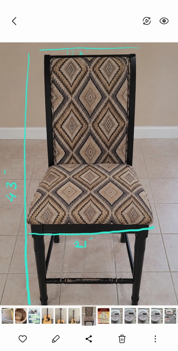 6 Upholstered high Chairs - photo 2
