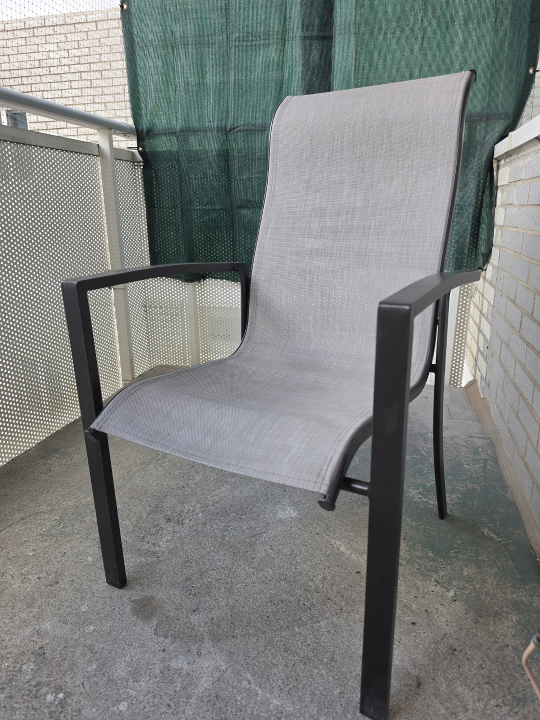 Grey Sling Patio Chair