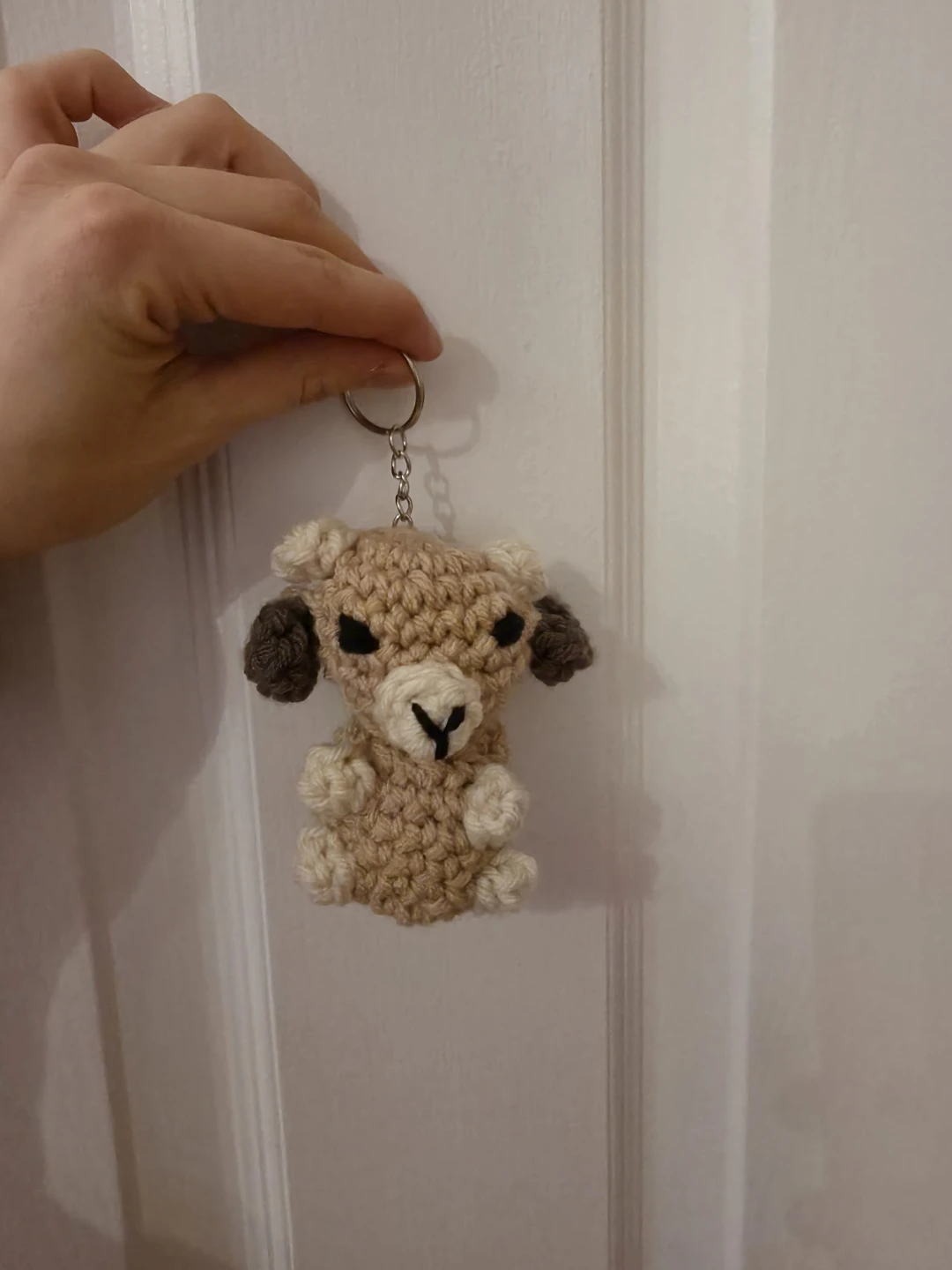 Crochet goat Keychain