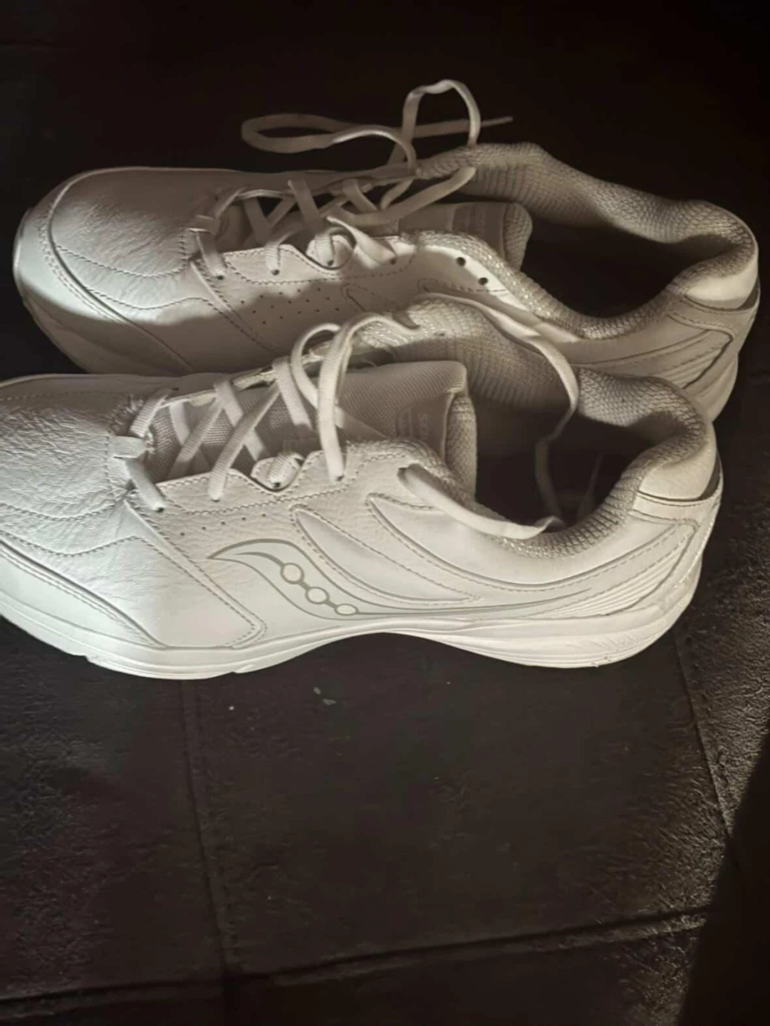 Saucony White Leather Walking Shoes - photo 2