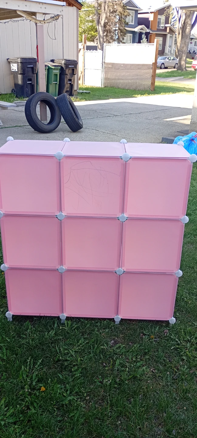 Pink Cube Storage Unit