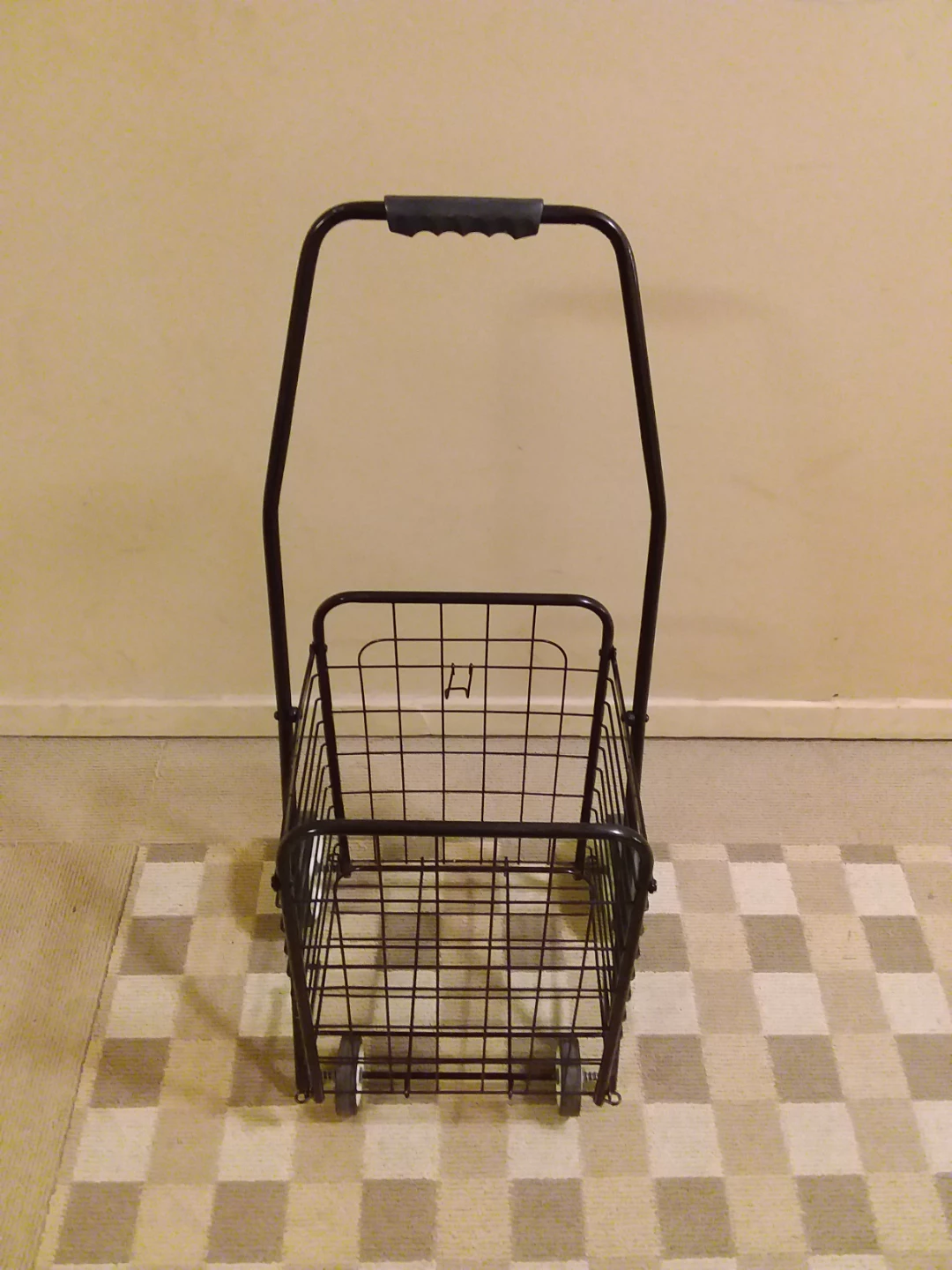🛍️ 🛒 ➡️ 4 Wheel 🛞 Black Foldable Metal Shopping Cart  🛍️ 🛒 - photo 2