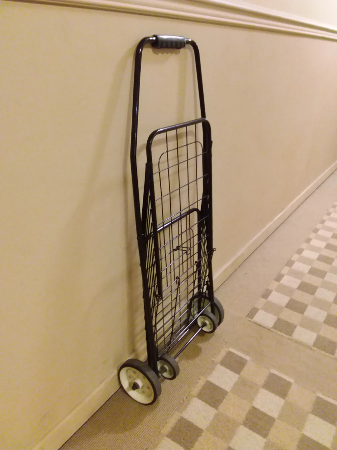 🛍️ 🛒 ➡️ 4 Wheel 🛞 Black Foldable Metal Shopping Cart  🛍️ 🛒 - photo 4