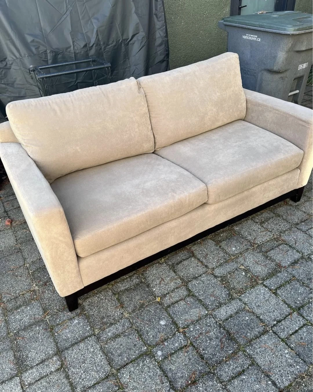 Beige Two-Seater Sofa