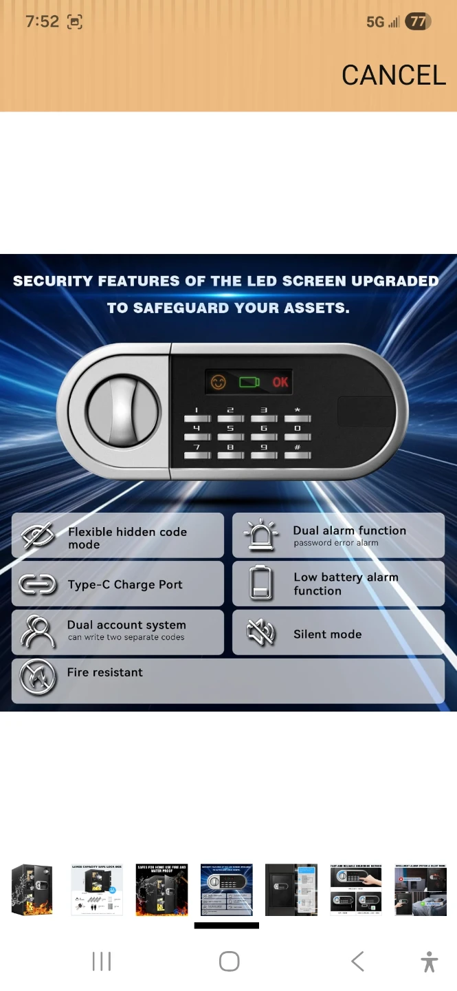 Large Capacity Digital Safe Box - photo 4