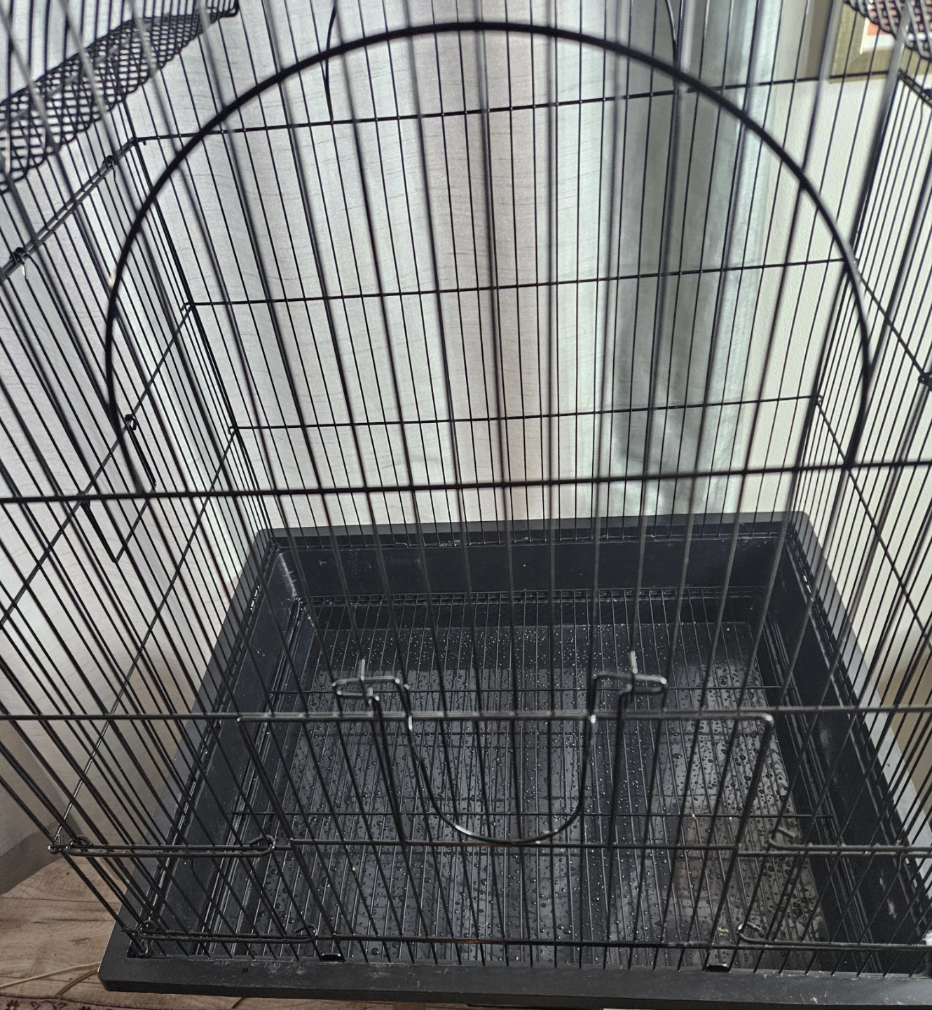 Black Bird Cage with Tray - photo 2