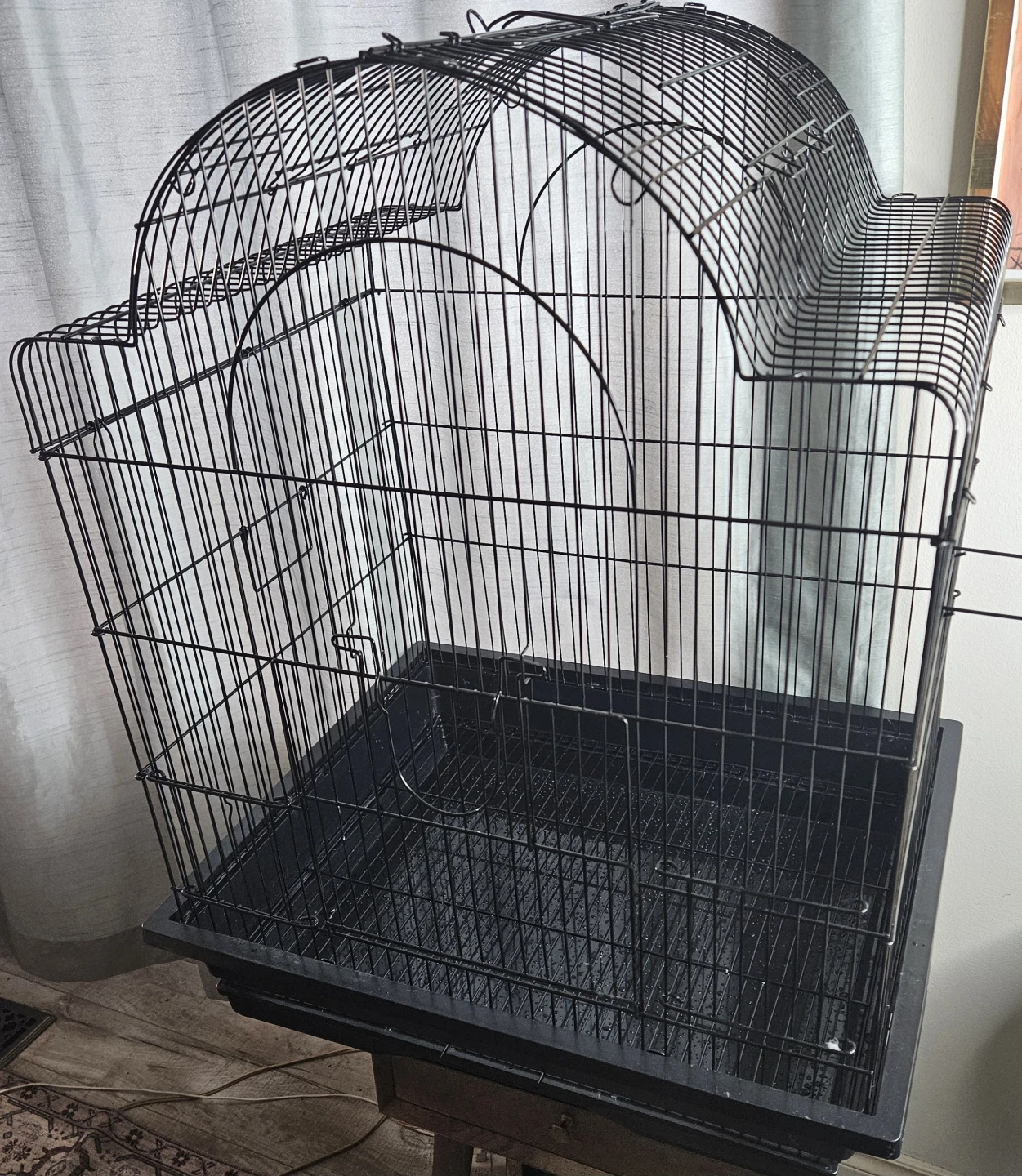 Black Bird Cage with Tray - photo 3