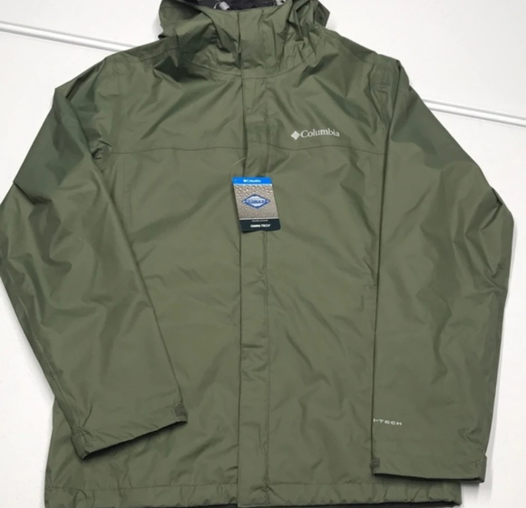 🔥 Columbia Rain Jacket – Green | Retail $119 🌧️ Size Large - photo 2