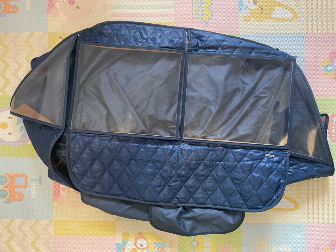 Navy Blue Quilted Baby Stroller Footmuff manito