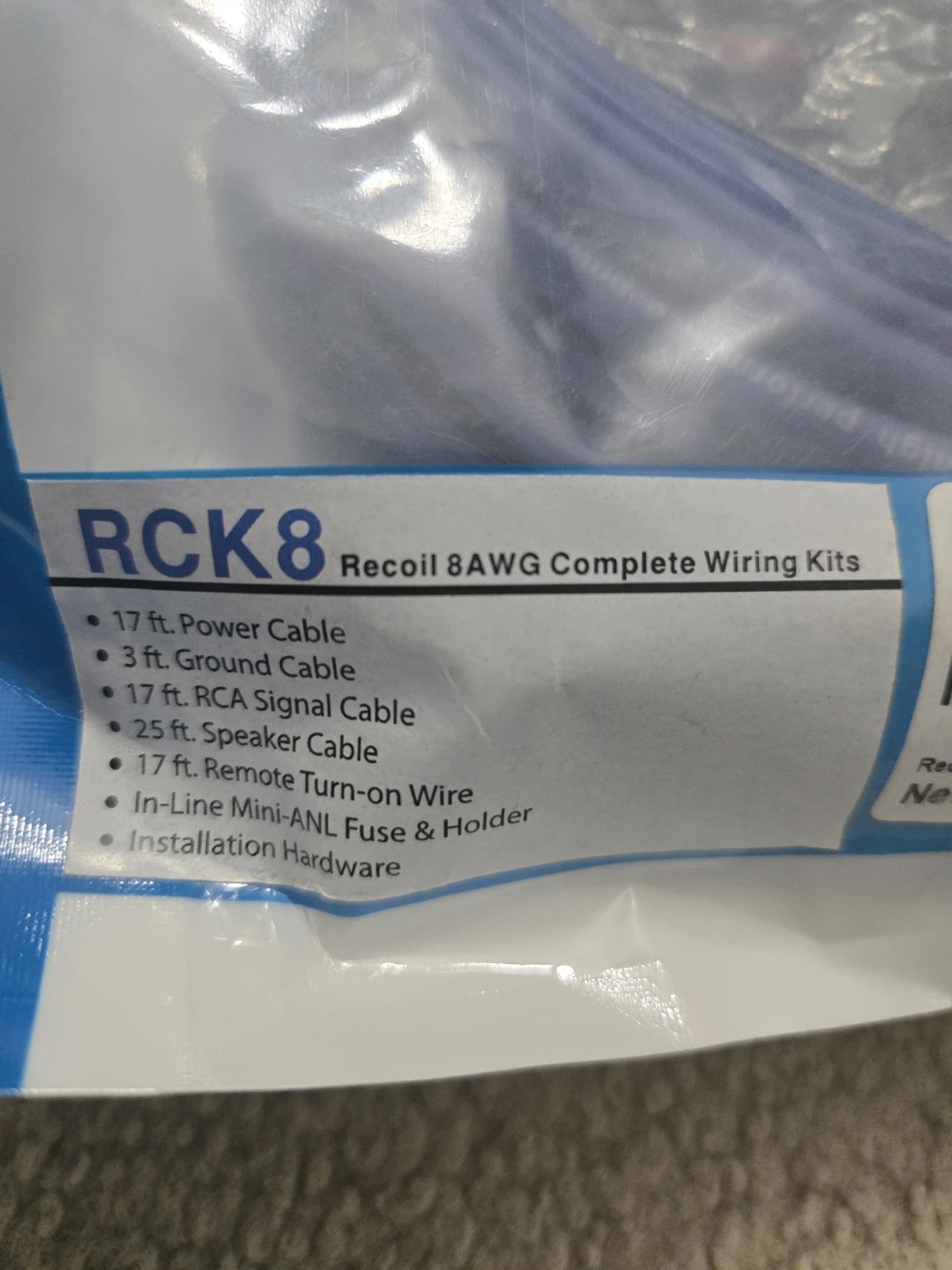 Recoil RCK8 8AWG Complete Wiring Kit - photo 3