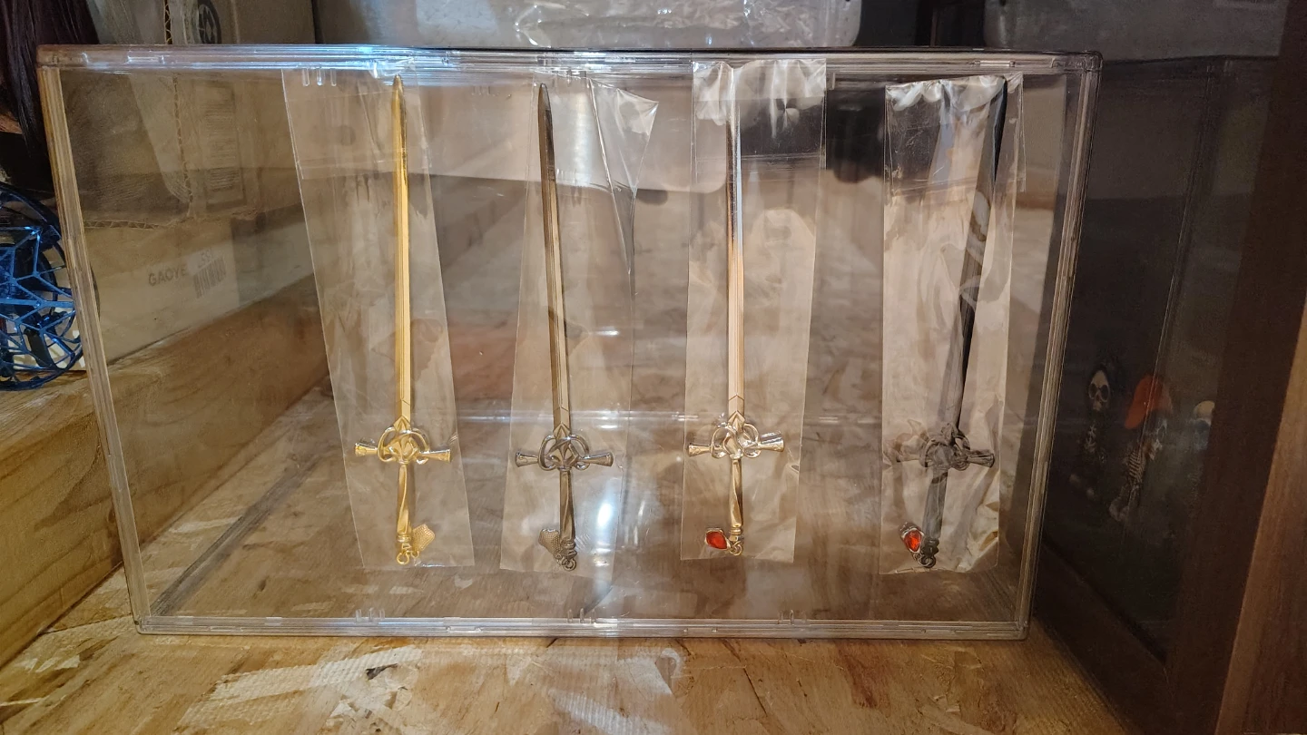 Set of 4 Decorative Swords in Display Case - photo 2