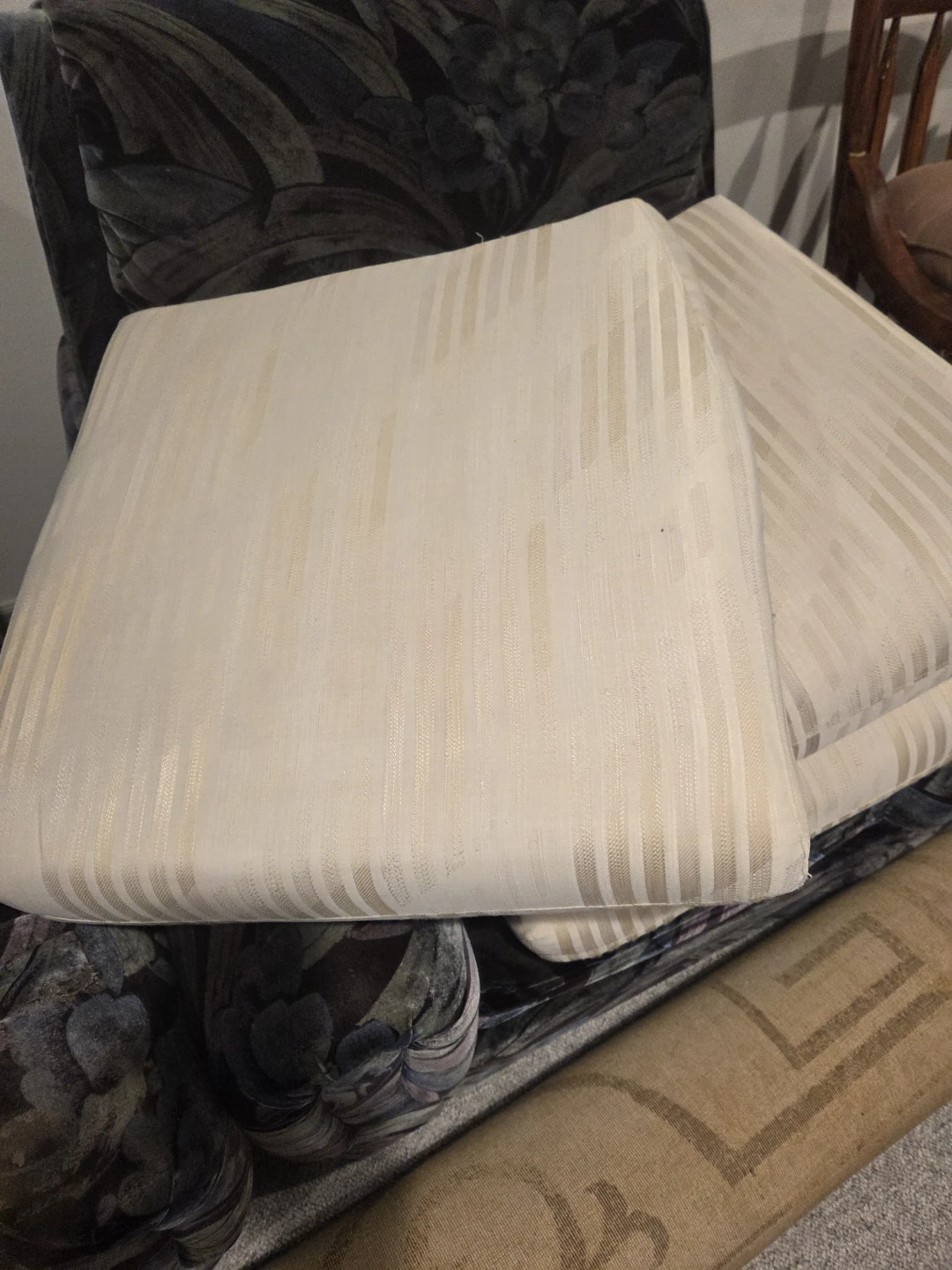 Cream Striped cushions