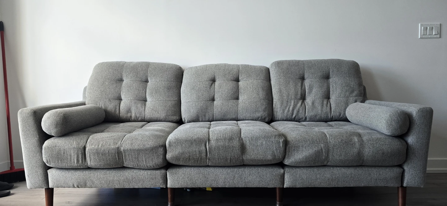 Grey Tufted Sofa modular sofa - photo 2