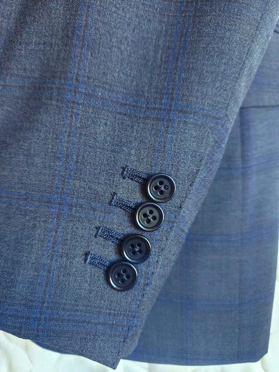 Canali Wool Suit - Navy Plaid - photo 3
