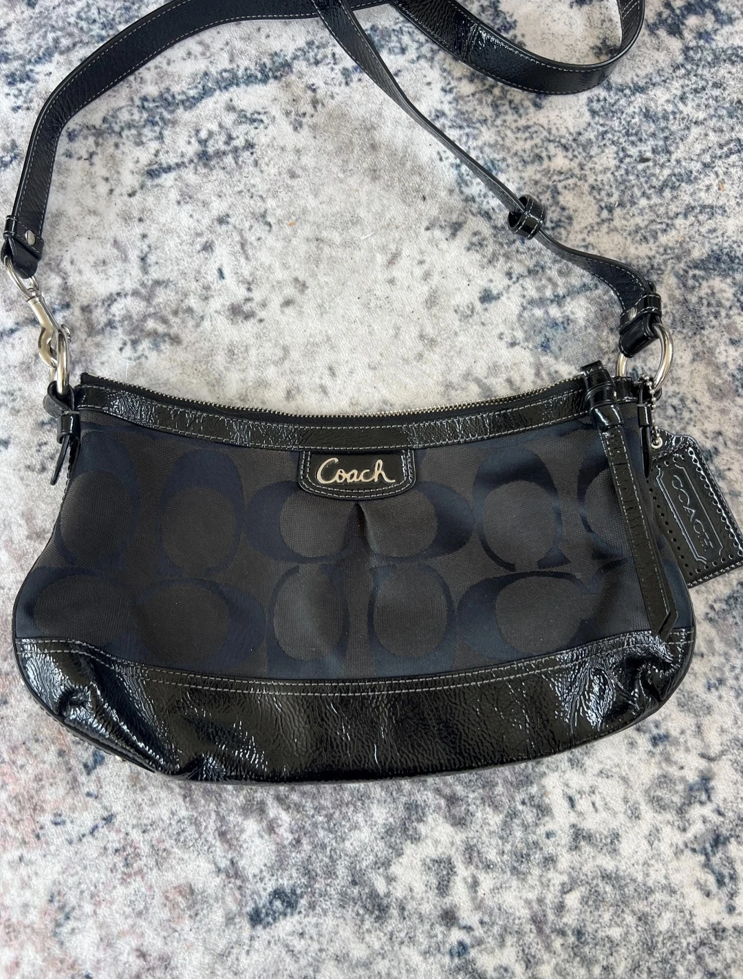Coach Signature Monogram Shoulder Bag