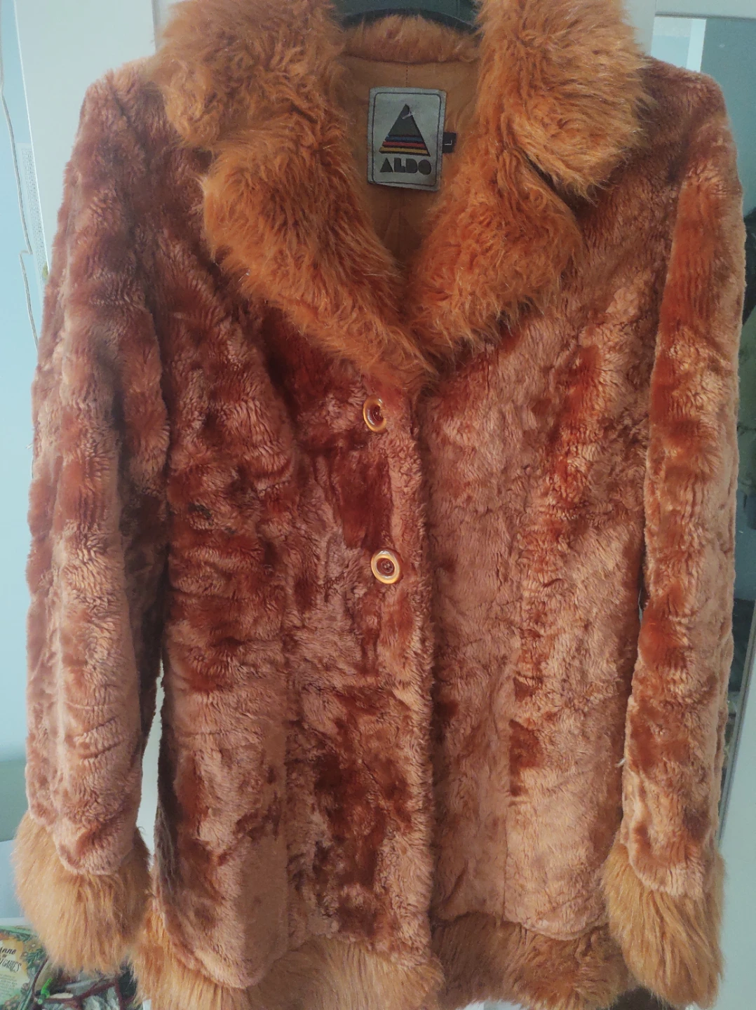 Aldo Faux Fur Coat - Brown