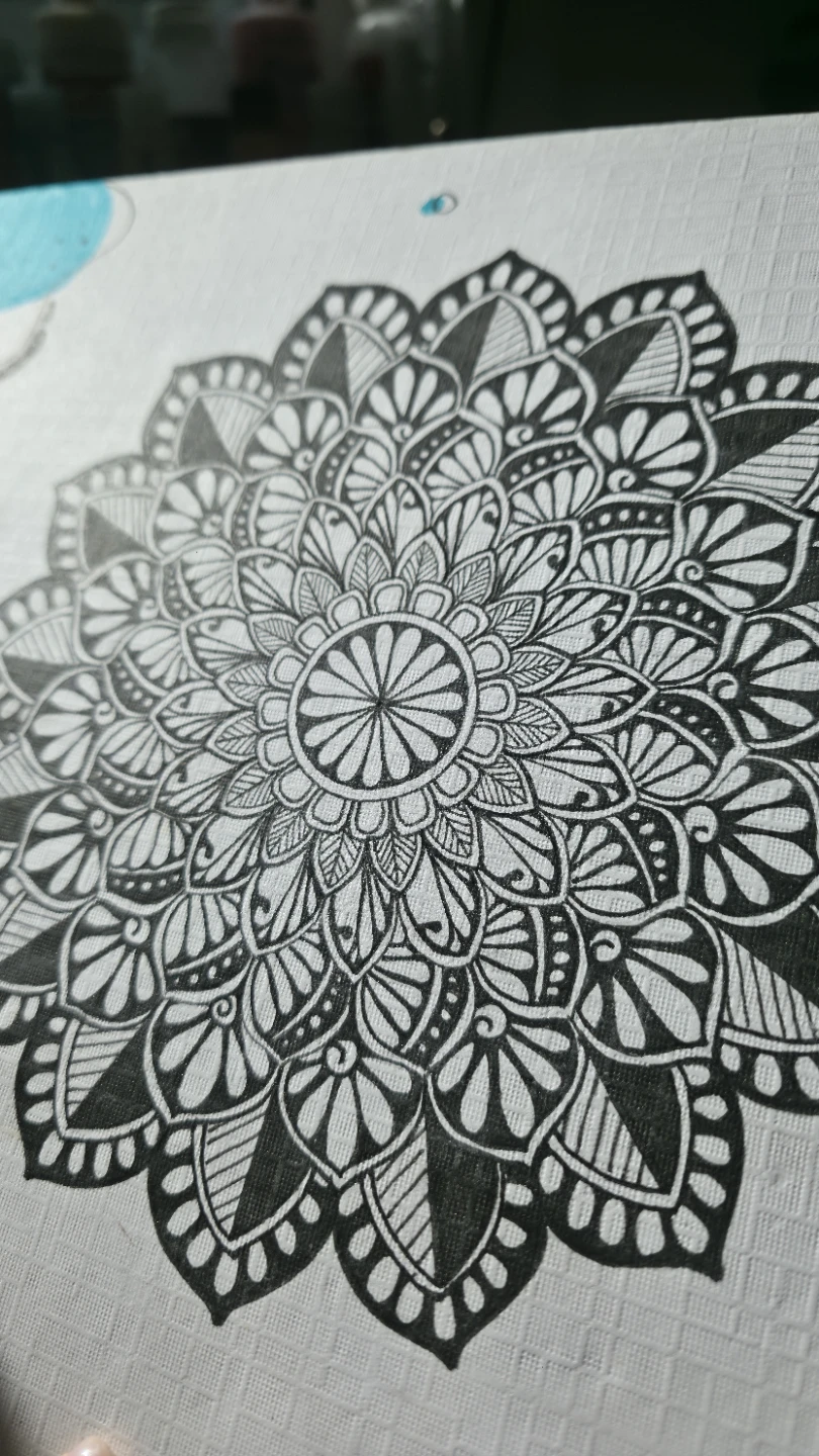 Hand-drawn Mandala original Art - photo 3