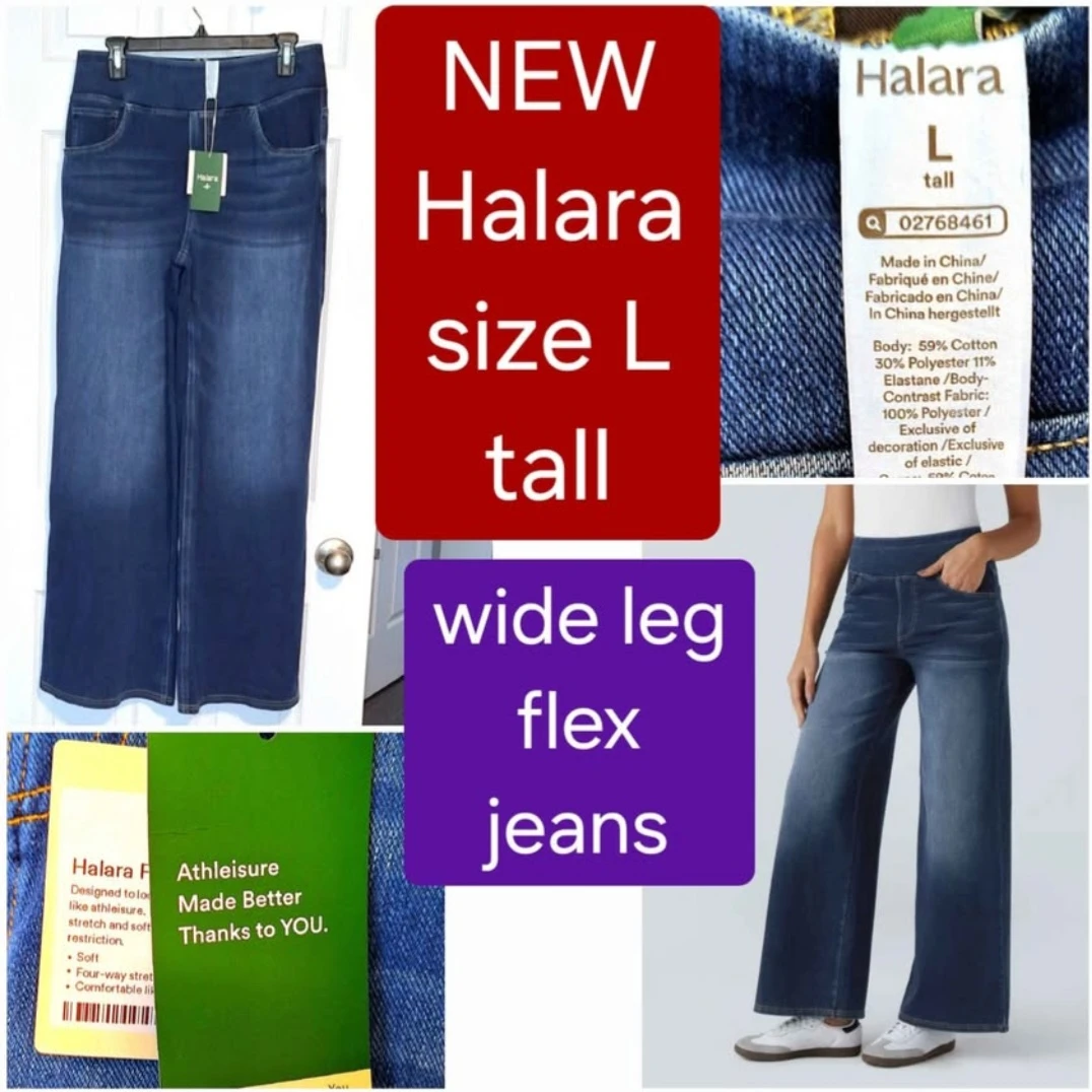 Halara Jeans - NEW - wide leg size L tall