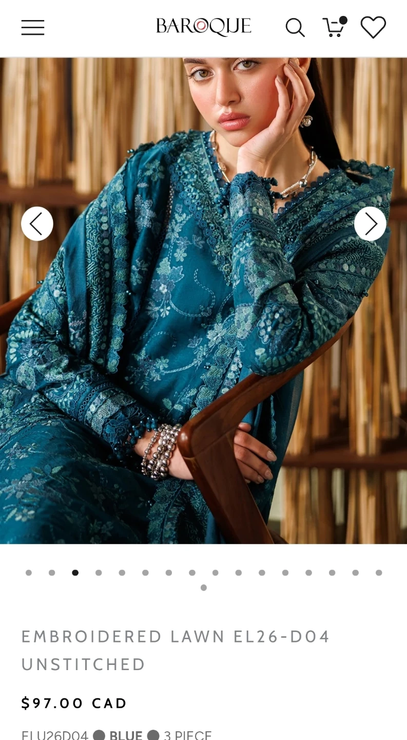 Baroque Embroidered Lawn.Festive collection - photo 5