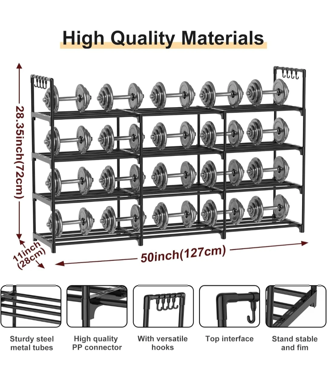 3 Tier Shoe Rack with Hooks - photo 2
