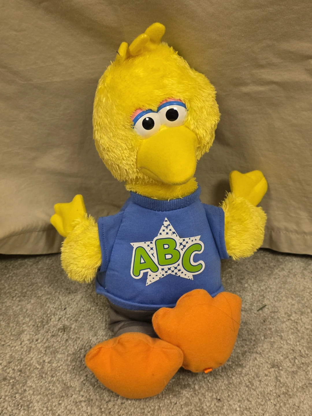 Sesame Street Big Bird Talking Singing Rockin ABC Plush Toy