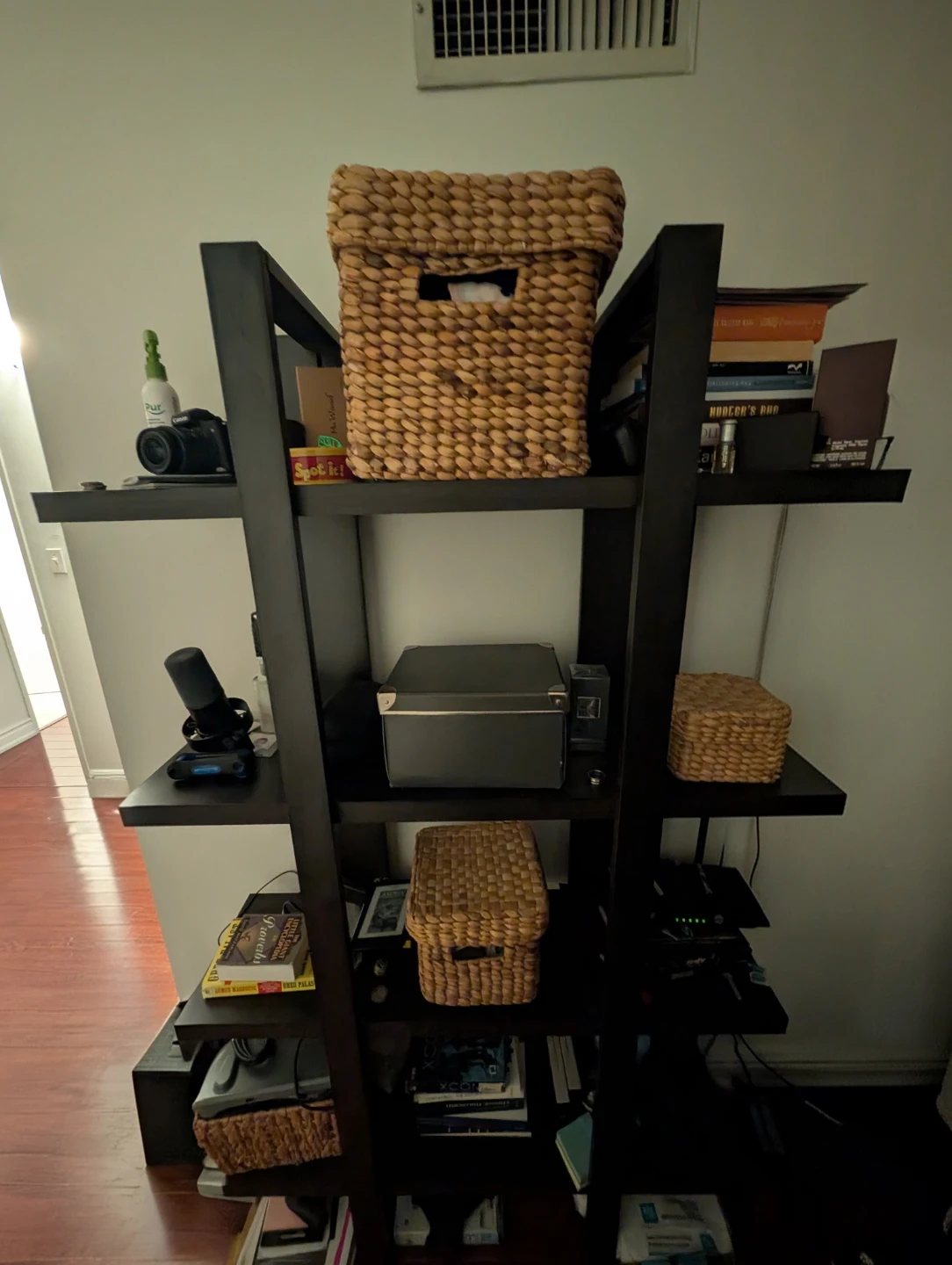 3 Woven Water Hyacinth Storage Baskets with lids